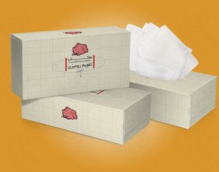 چاپ و طراحی جعبه دستمال کاغذی